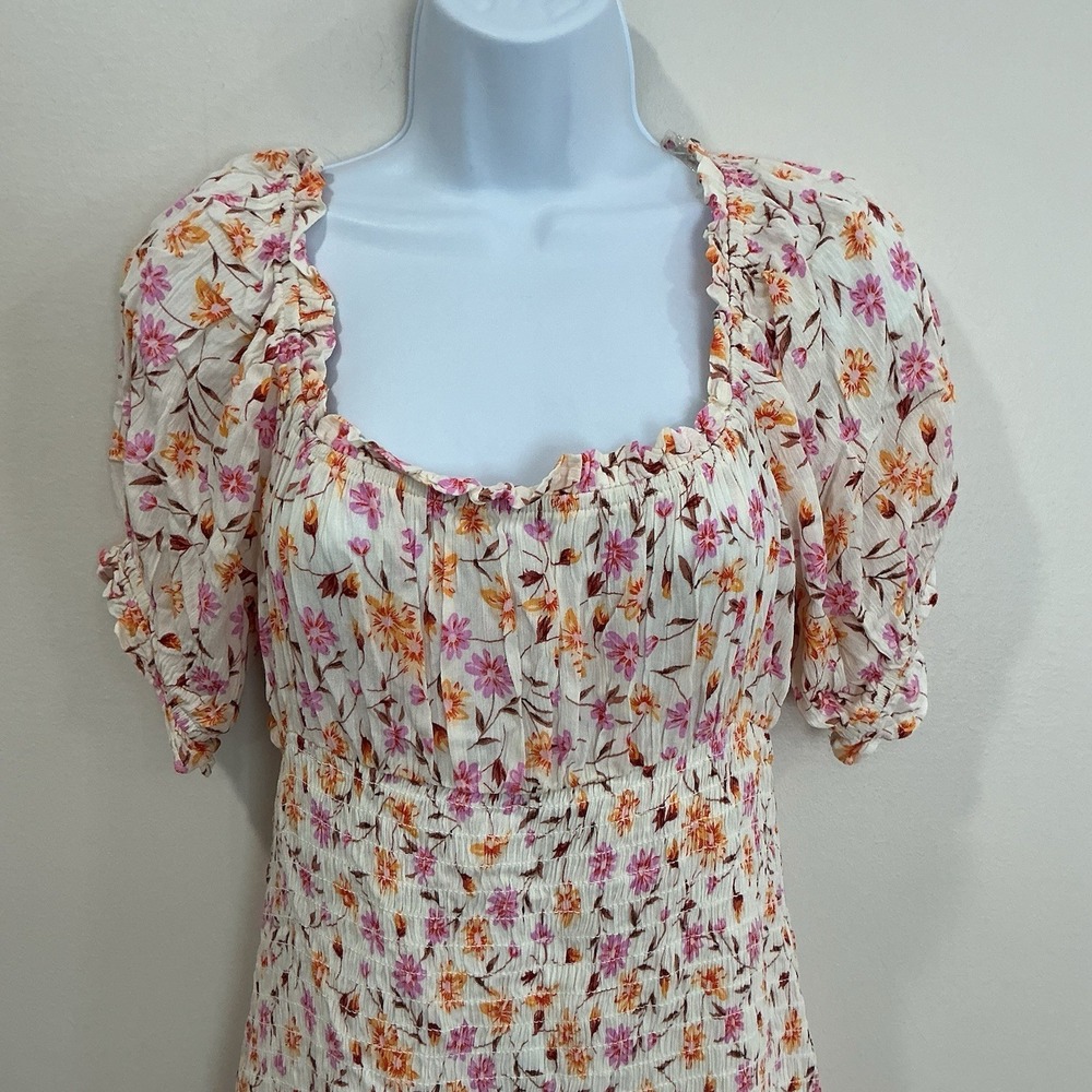 Lily Rose Dress Smocked Floral Fairy Romantic Milkmaid Cottagecore Size M - Picture 3 of 5